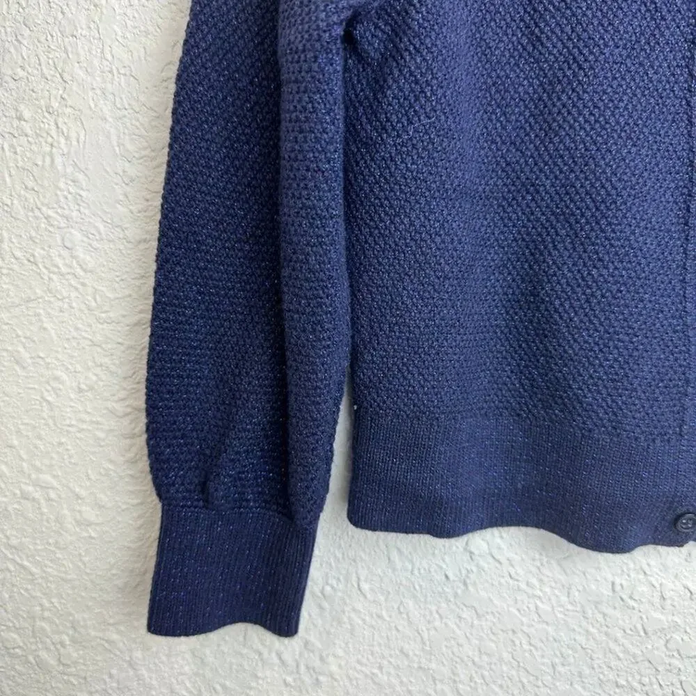 GAP Crew Neck Cardigan Blue with Sparkle Threads 4T